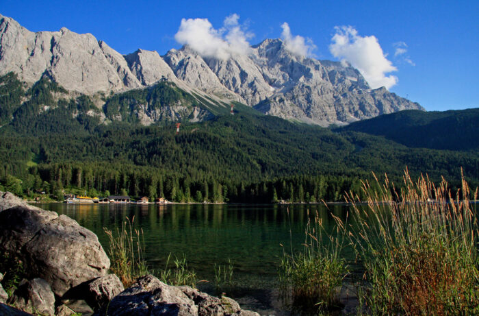 Deutschland Eibsee and Zugspitze Photographic Print Poster Most Beautiful Places in Germany Art Print