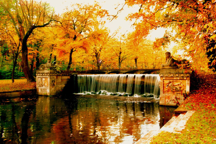 Autumn in Laxenburg Park Art Print Poster Autumn Scenery Pictures near Vienna, Austria