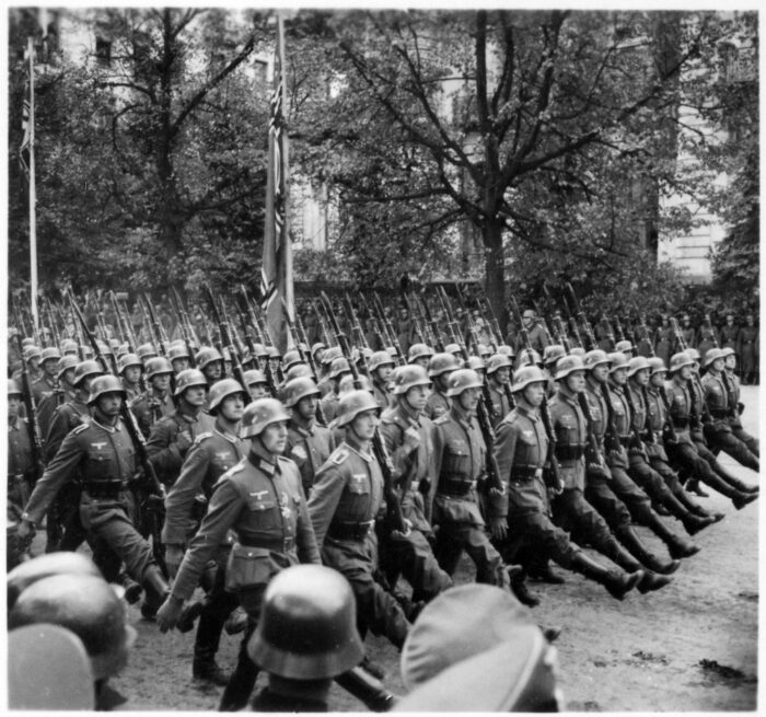 German troops Photographic Print Poster WW2 History parade through Warsaw, Poland -1939