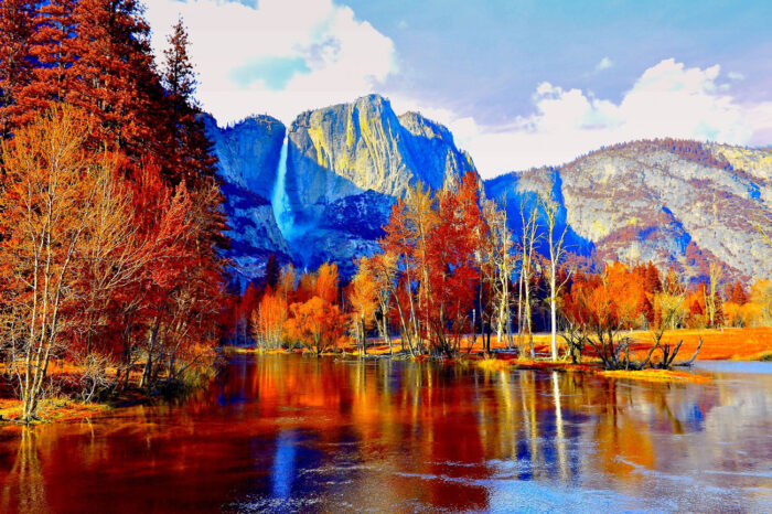 Autumn Scenery Photographic Print Poster Pictures Mountains landscape Autumn Trees