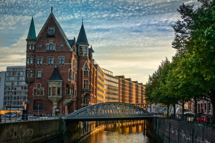 Photographic Print Poster Hamburg Speicherstadt Channel Houses Germany