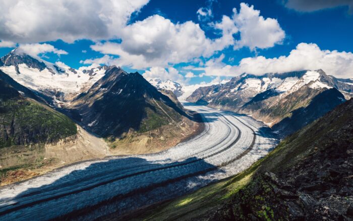 Photographic Print Poster Valais Alpine Mountains Glacier Switzerland