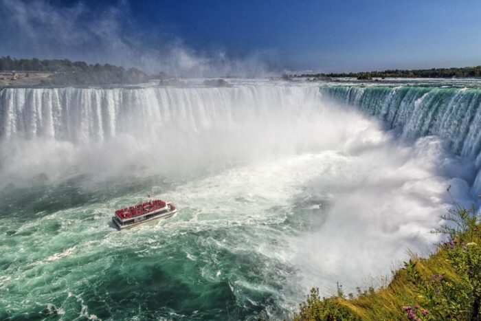 Photographic Print Poster Waterfall Boat Niagara falls Canada Water