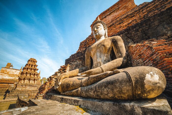 Photographic Print Poster Buddha Statue Thailand Buddhism Meditation Ruins