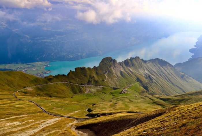 Photographic Print Poster Mountains Lake Clouds Mountain lake Valley Peak