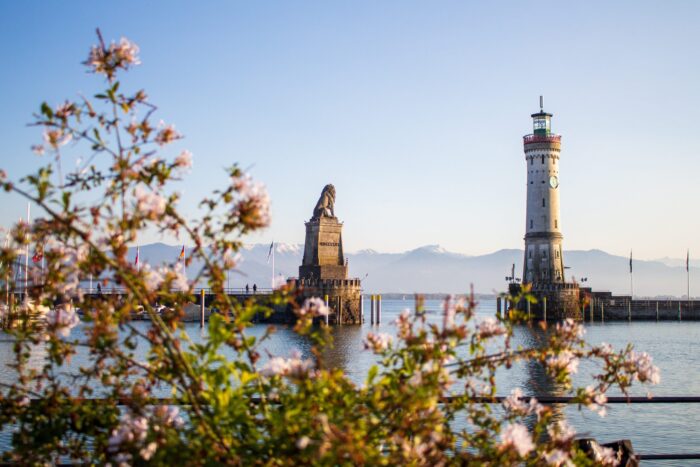 Photographic Print Poster Lighthouse Statue Port Lindau Sculpture