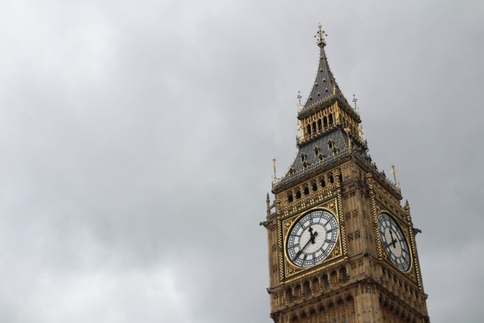 Poster Big Ben Clock Tower Landmark Tower Sky Clouds