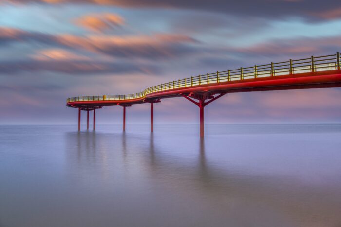 Ocean Beach Bridge Sky Clouds Cumulus