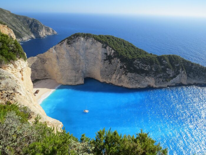 Beach Cliff Bay Sea Ocean Navagio Beach Shipwreck bay view