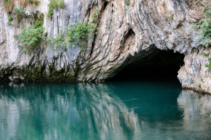 Bosnia Mountain Cave Lake Water Turquoise