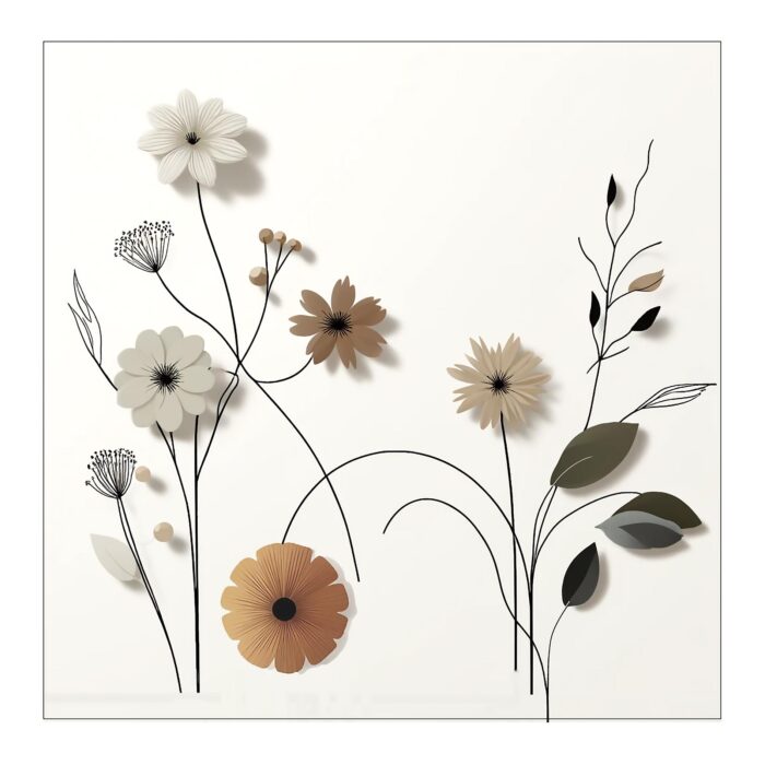 in Poster A modern minimalistic floral motif