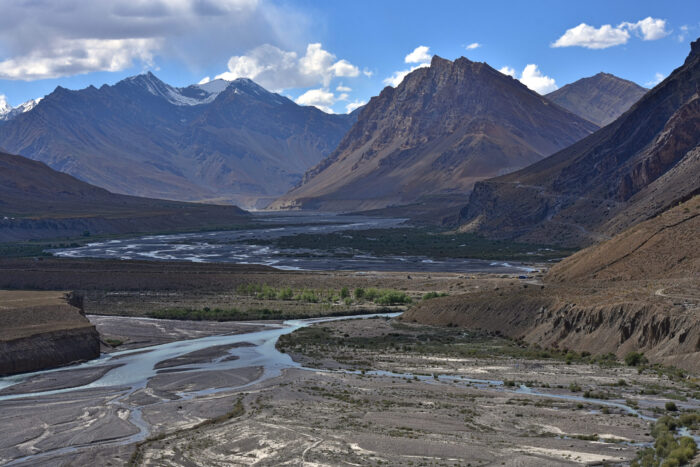 Spiti River above Kaza, Lahaul and Spiti Dist, Himachal, India.