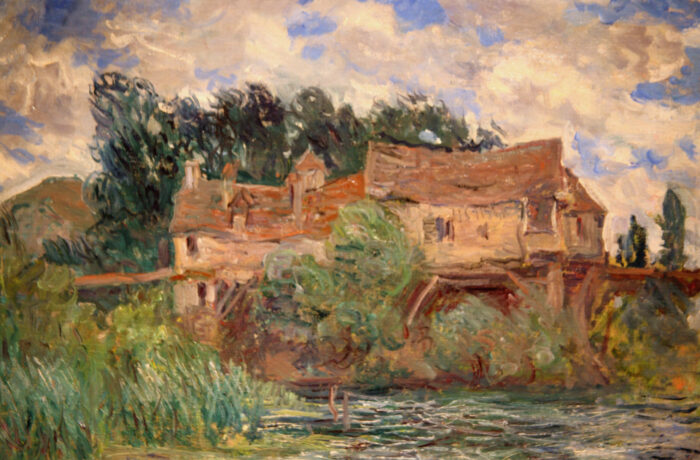 Claude Monet Houses on the Old Bridge at Vernon 1883