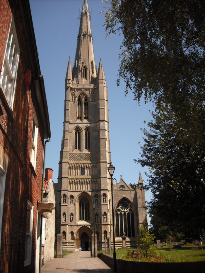 West tower and spire of St Wulfram's parish church, Grantham, Lincolnshire