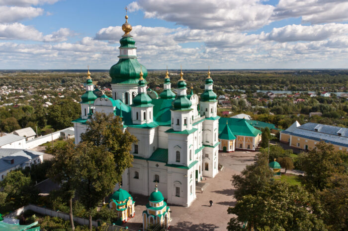 Trinity Monastery in Chernihiv. View from the bell-tower.