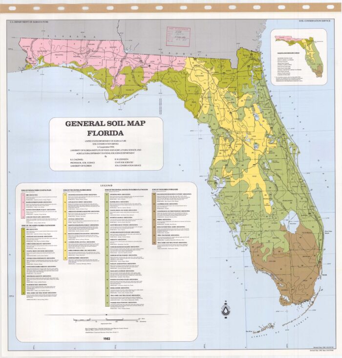 24x25in Poster Florida General Soil Map