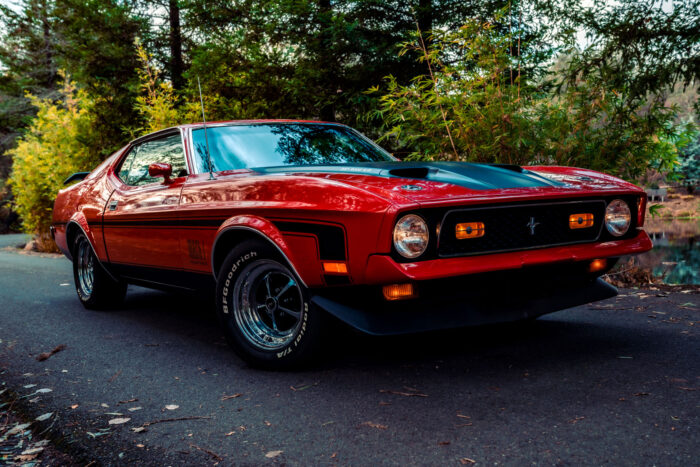 Brown Chevrolet Camaro On Road Photographic Print Poster