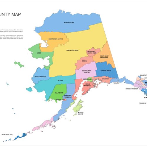 Alaska Borough and Census Area Map