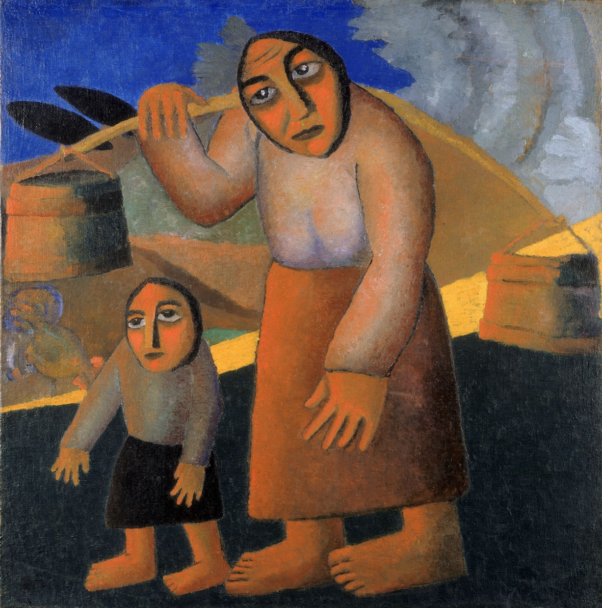 Kazimir Malevich Peasant Woman with Buckets Reproduction Poster