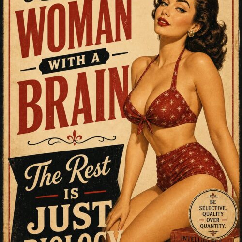 Make a bold statement with our "Find a Woman With a Brain" funny quote poster. High-energy, raw humor for man caves, bachelor pads, and unfiltered spaces. Shop Wall Art Impressions.