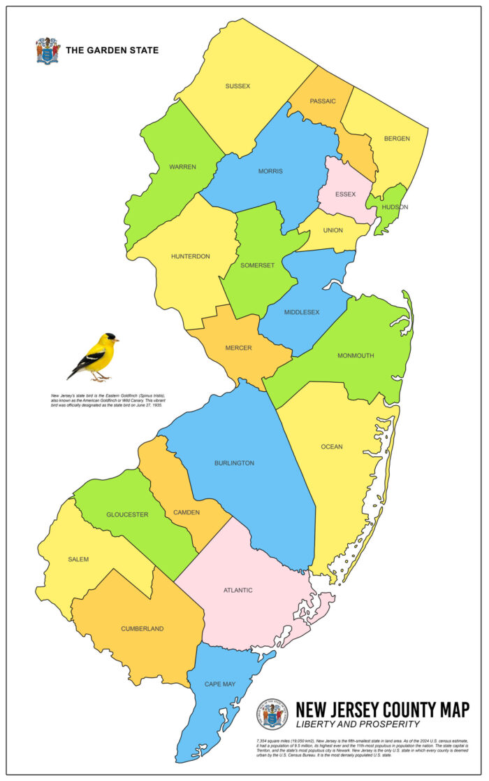 NJ County Map