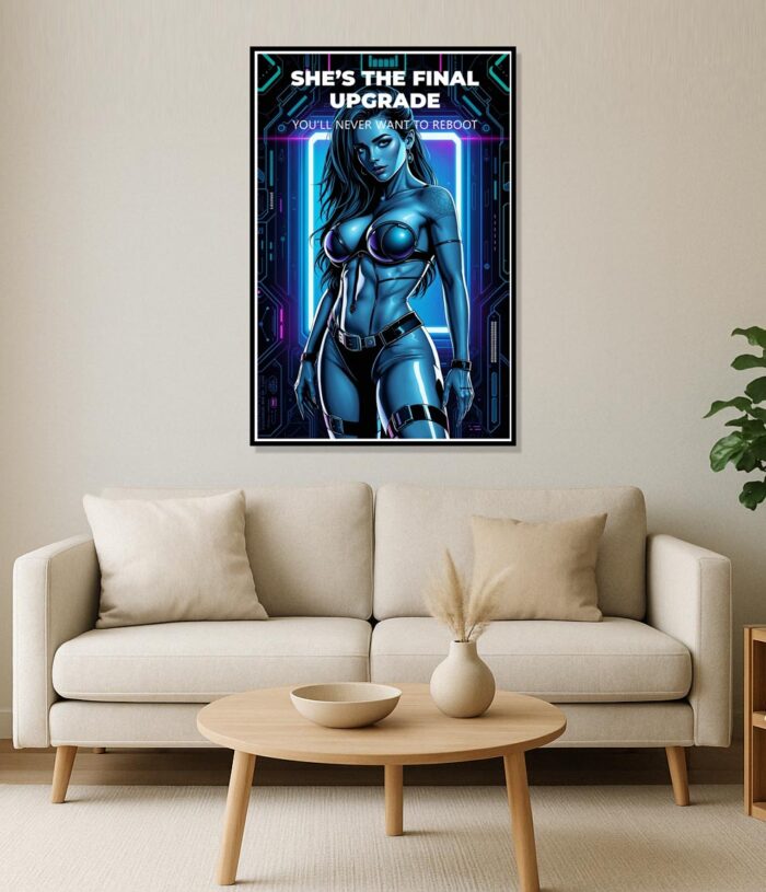 She’s the Final Upgrade – Futuristic Seductress Sci-Fi Poster - Image 3