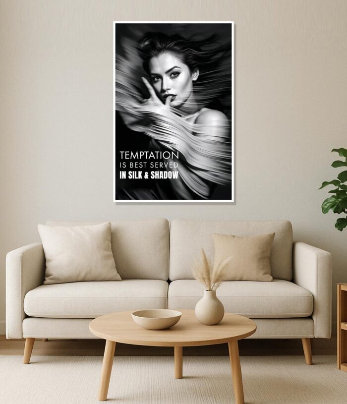 Temptation Is Best Served in Silk and Shadow – Seductive Noir Inspired Art Print - Image 2
