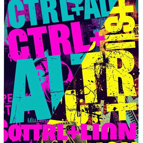CTRL + ALT + REBELLION – Bold Anti-Design Typography Poster