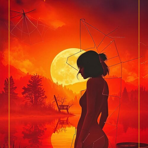 Reflections of Deception and Desire – Surreal Dreamscape Poster