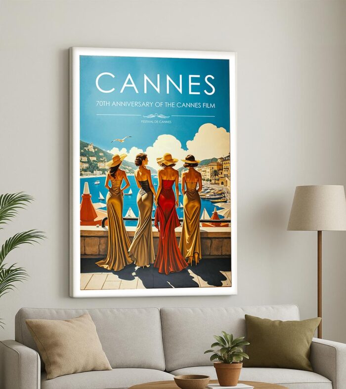 Cannes 70th Anniversary – Vintage Glamour French Riviera Poster - Image 3