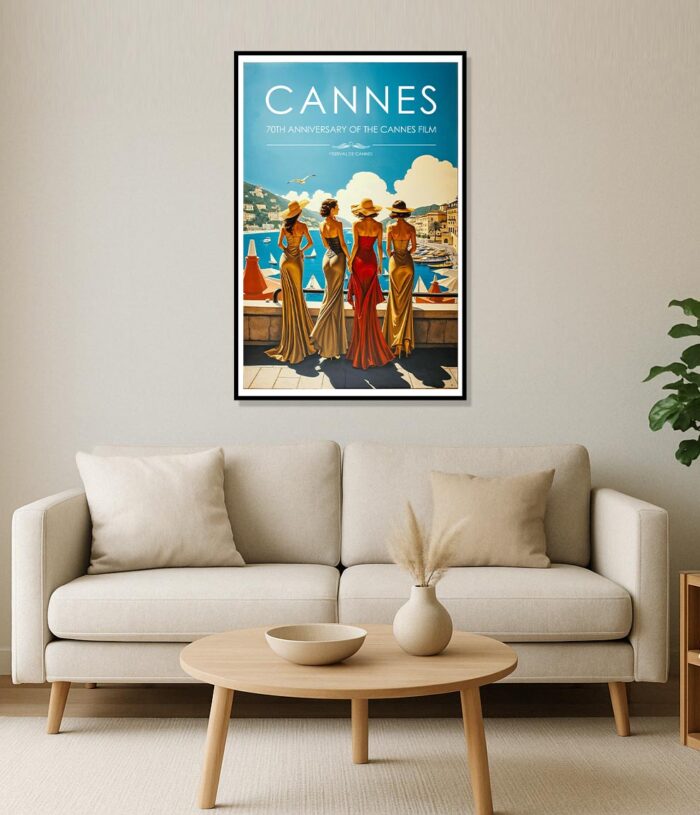 Cannes 70th Anniversary – Vintage Glamour French Riviera Poster - Image 2