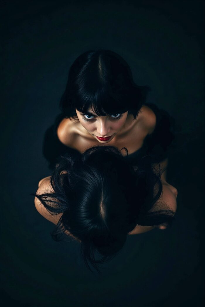 Dark Reflection – Surreal Twin Portrait Photography Poster picture