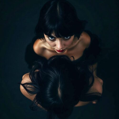 Dark Reflection – Surreal Twin Portrait Photography Poster picture