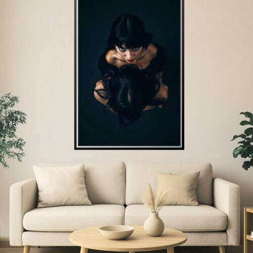 Dark Reflection – Surreal Twin Portrait Photography Poster picture