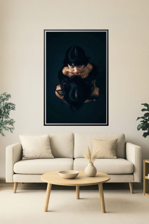 Dark Reflection – Surreal Twin Portrait Photography Poster picture