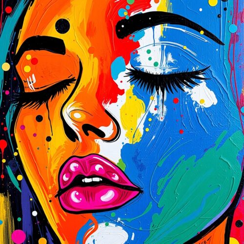 Bold Sensuality Color burst Muse – Pop Art Portrait Poster picture