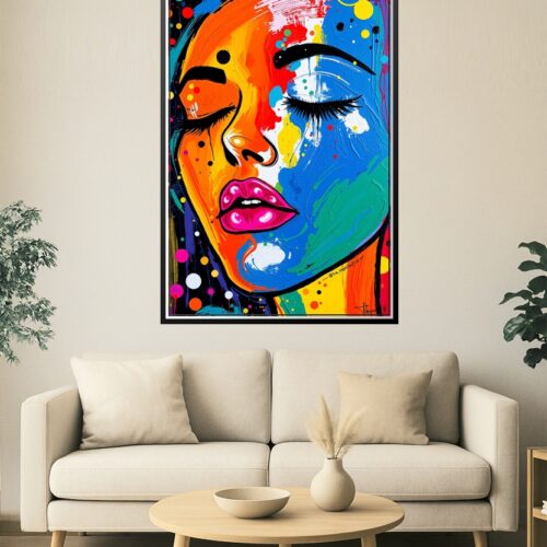 Bold Sensuality Color burst Muse – Pop Art Portrait Poster picture