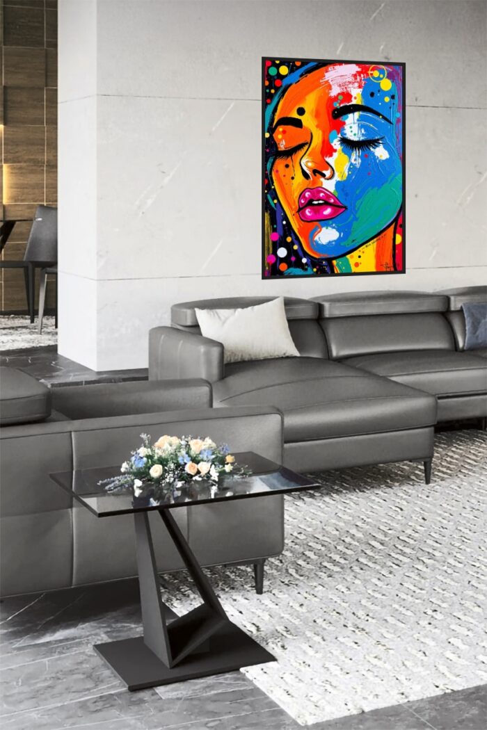 Bold Sensuality Color burst Muse – Pop Art Portrait Poster picture
