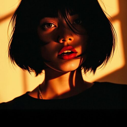 A Silent Passion – a Mysterious Young Intimate Woman Portrait Poster picture