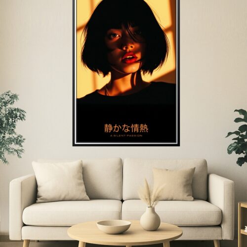 A Silent Passion – a Mysterious Young Intimate Woman Portrait Poster picture