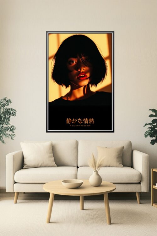 A Silent Passion – a Mysterious Young Intimate Woman Portrait Poster picture