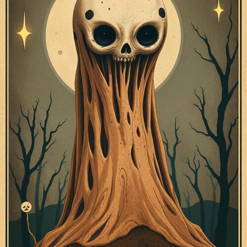 The Harvest of Fear – Vintage Horror Art Poster with Skull Spirit and Gothic Style picture