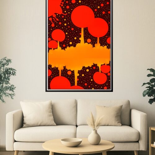 Atomic Kiss – Pop Art Explosion Poster with Retro Dots and Silhouette picture