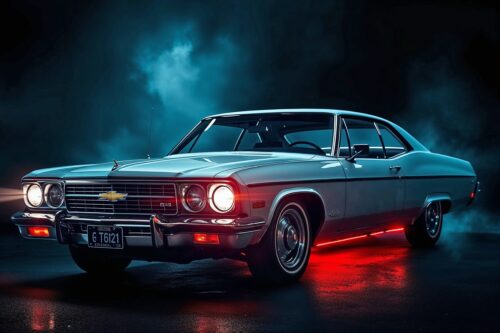 Futuristic Chevy Impala Poster – Supernatural Sci-Fi Night Edition picture