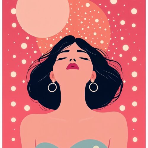 Mystic Muse Poster – Yayoi Kusama-Inspired Sensual Minimalism picture