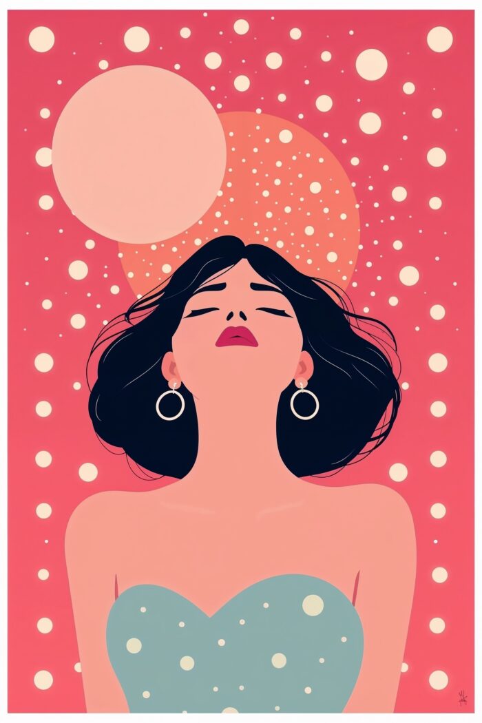 Mystic Muse Poster – Yayoi Kusama-Inspired Sensual Minimalism picture