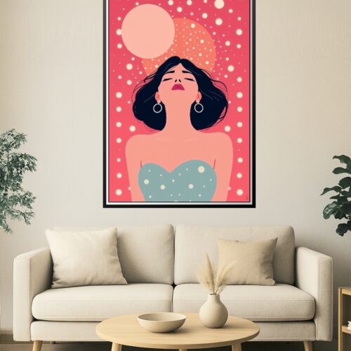 Mystic Muse Poster – Yayoi Kusama-Inspired Sensual Minimalism picture