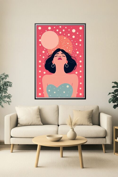 Mystic Muse Poster – Yayoi Kusama-Inspired Sensual Minimalism picture