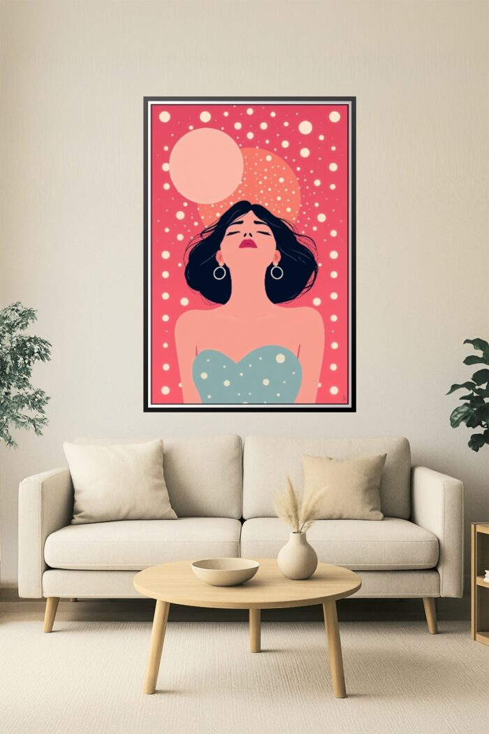 Mystic Muse Poster – Yayoi Kusama-Inspired Sensual Minimalism picture