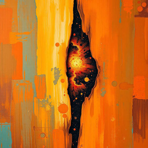 Shuttered Universe – Abstract Cosmic Acrylic Wall Art